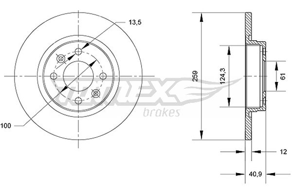 Brzdový kotúč TOMEX Brakes